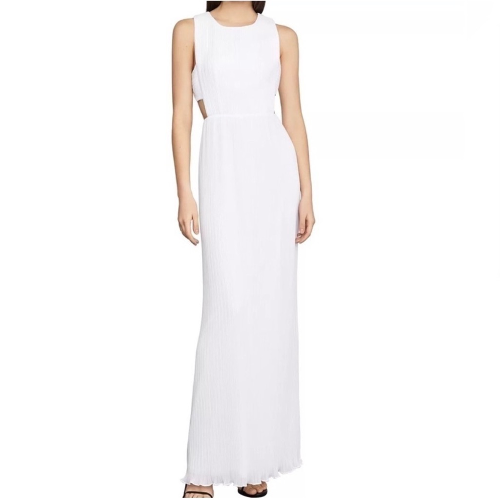 Nwt Bcbgmaxazria Raven Pleated Cutout Gown
